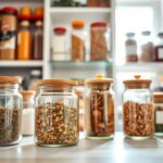 Bamboo lid glass jars