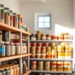 Color-coded pantry labels