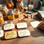 DIY gold foil labels