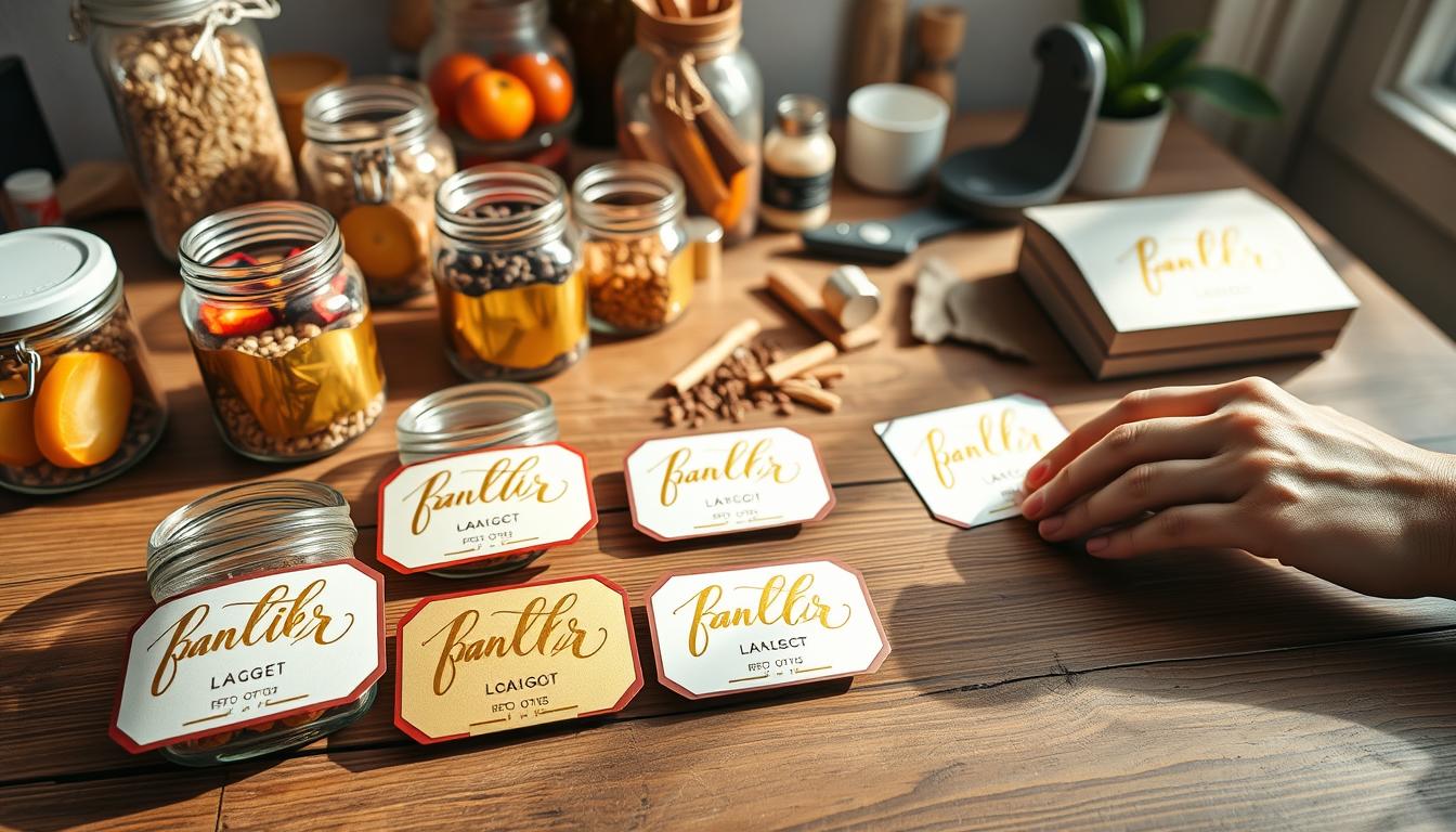 How to Make Stunning Gold Foil Pantry Labels at Home