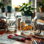 Hand-lettered jars