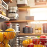 Metal pantry baskets