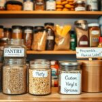 Vinyl pantry stickers