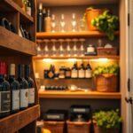 Wine storage in pantry